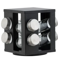 CASA Industria Carrusel De Hierbas 8 Botes Negro