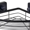 CASA Industria Rinconera Para Ducha Con Ventosas Negro