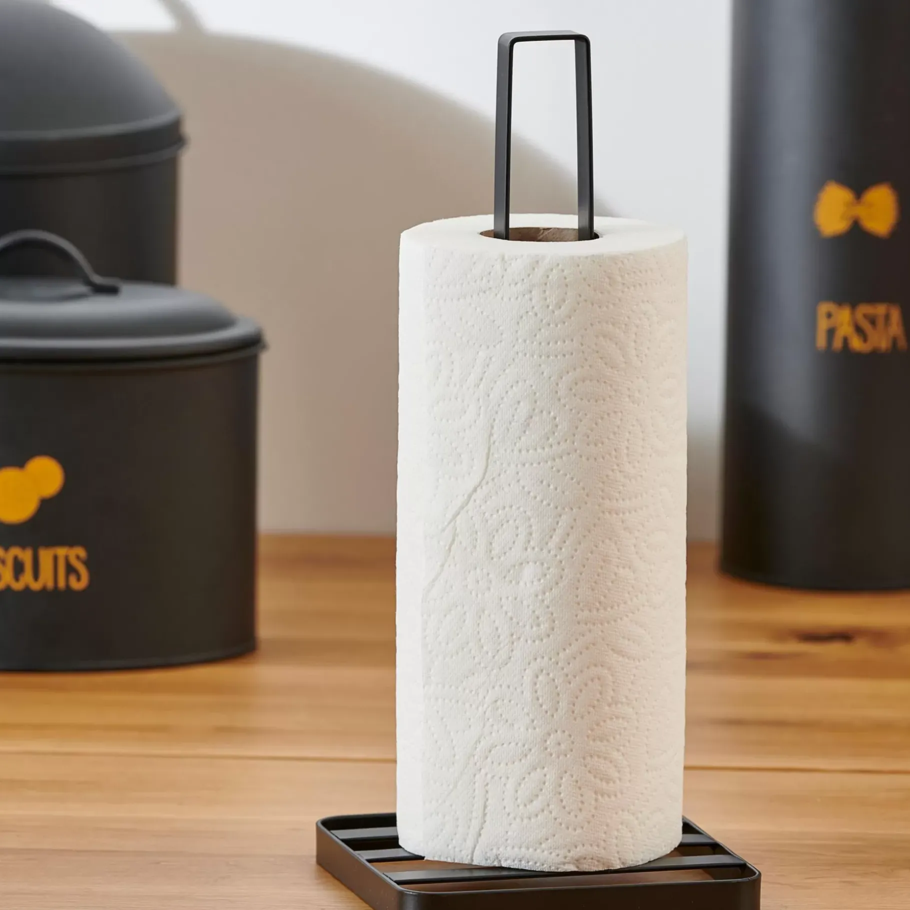 CASA Industria Soporte De Papel De Cocina Negro