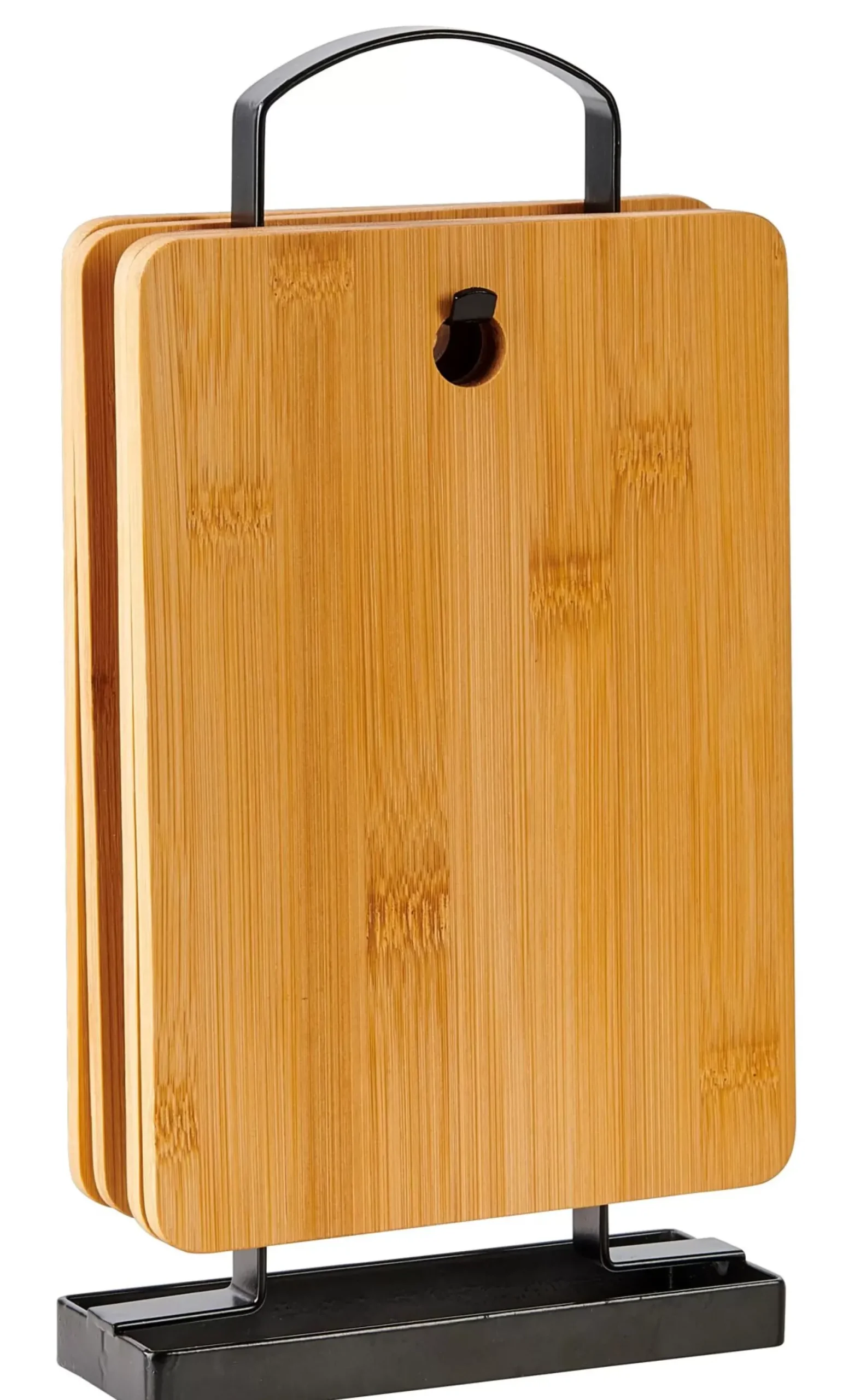 CASA Industria Tablas De Pan Con Soporte Negro, Natural