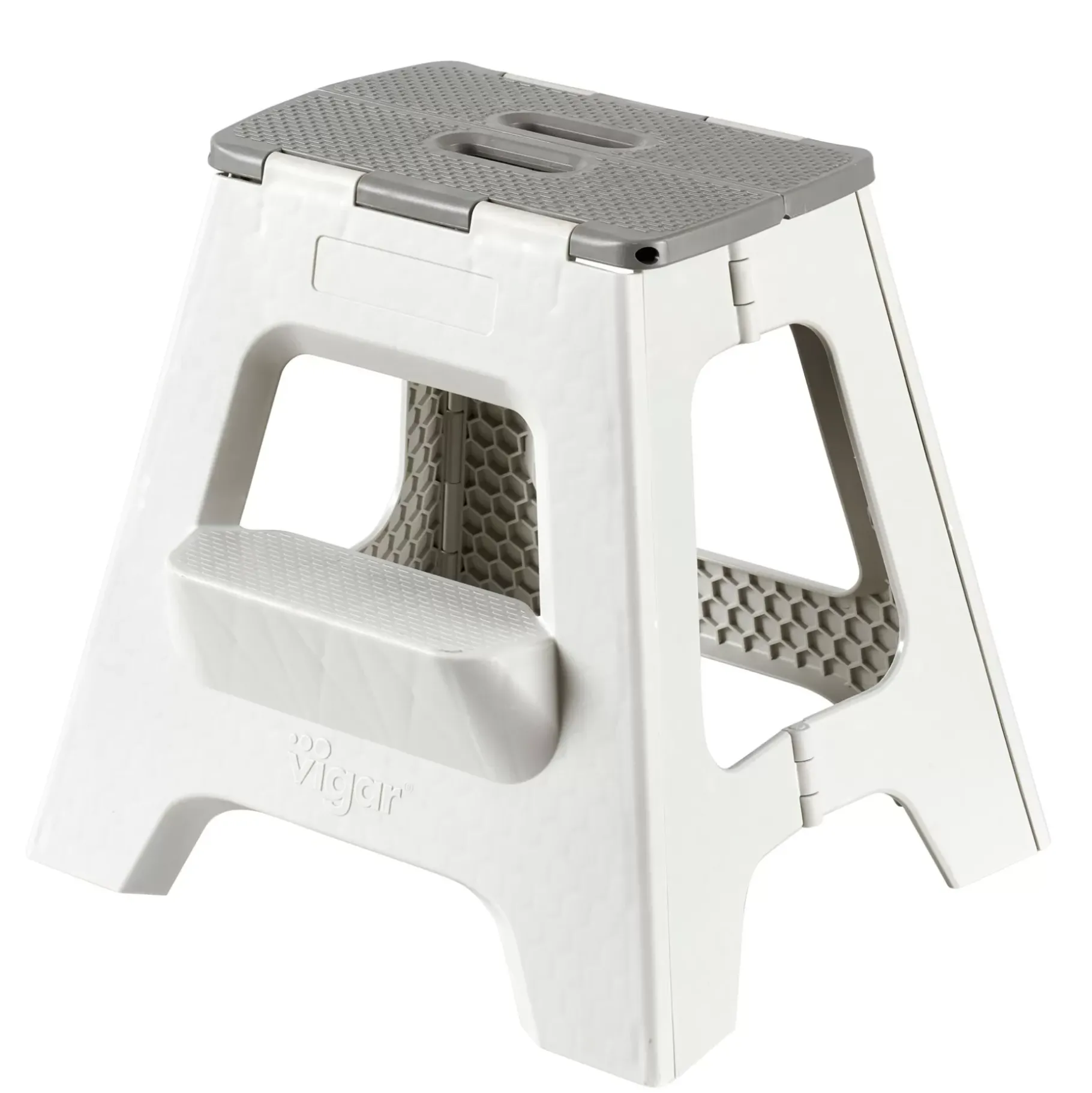 CASA Jasmin Taburete Plegable Deluxe Xl Gris Claro