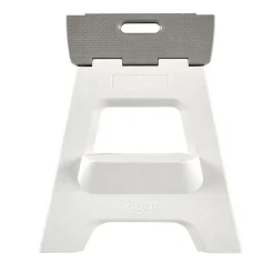 CASA Jasmin Taburete Plegable Deluxe Xl Gris Claro