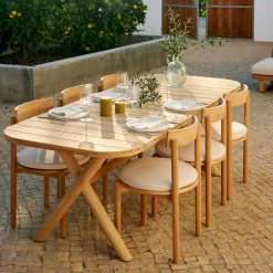 CASA Jules Conjunto De Jardín Con Cojines Beige