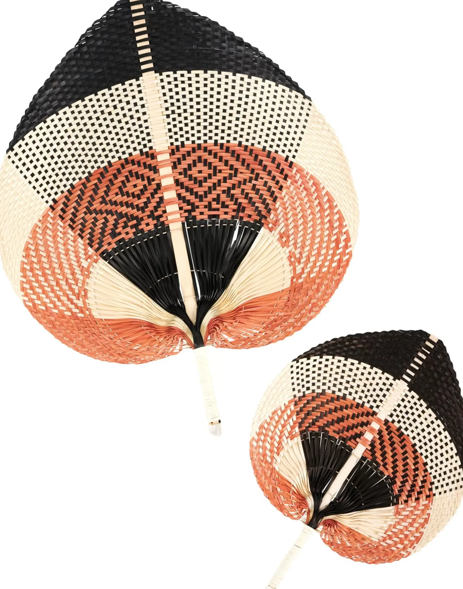 CASA Lanka Abanico Negro, Marron, Natural