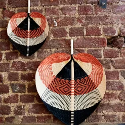 CASA Lanka Abanico Negro, Marron, Natural