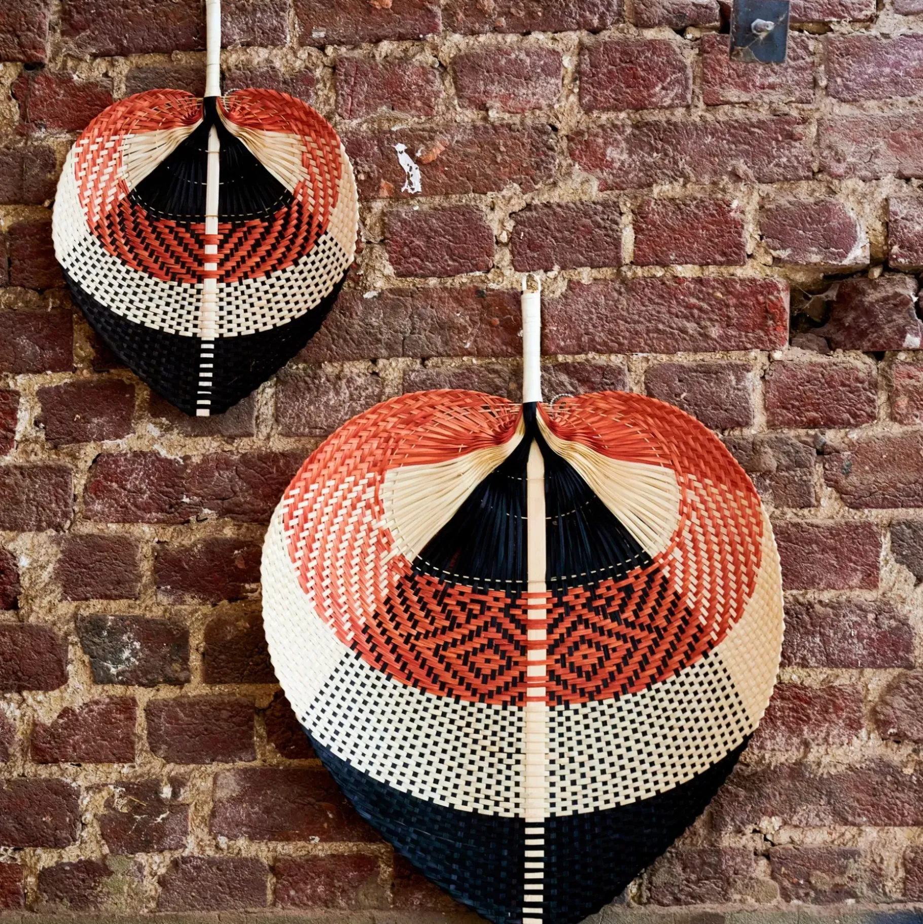 CASA Lanka Abanico Negro, Marron, Natural