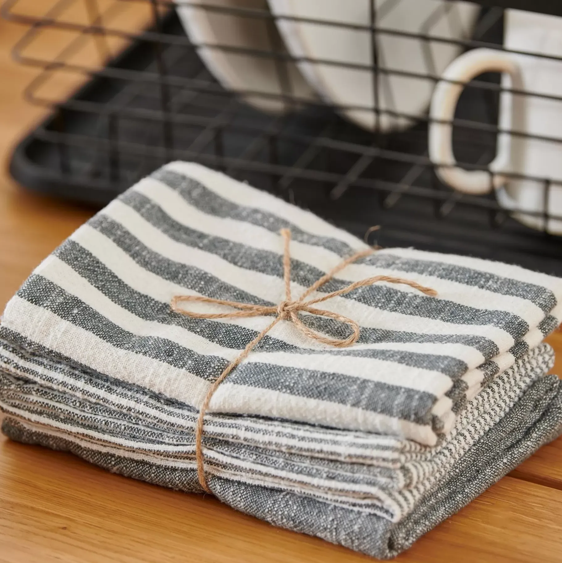 CASA Laurent Panos De Cocina Juego De 3 Gris