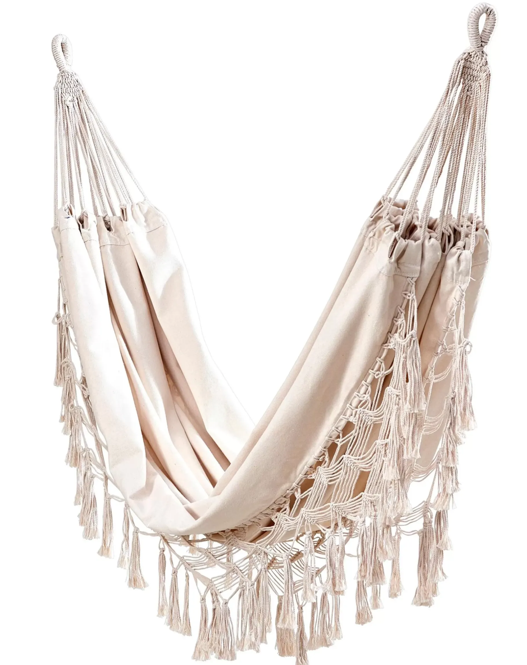 CASA Macrame Hamaca Blanco Blanco Apagado