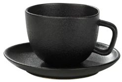 CASA Magma Taza Y Plato Negro