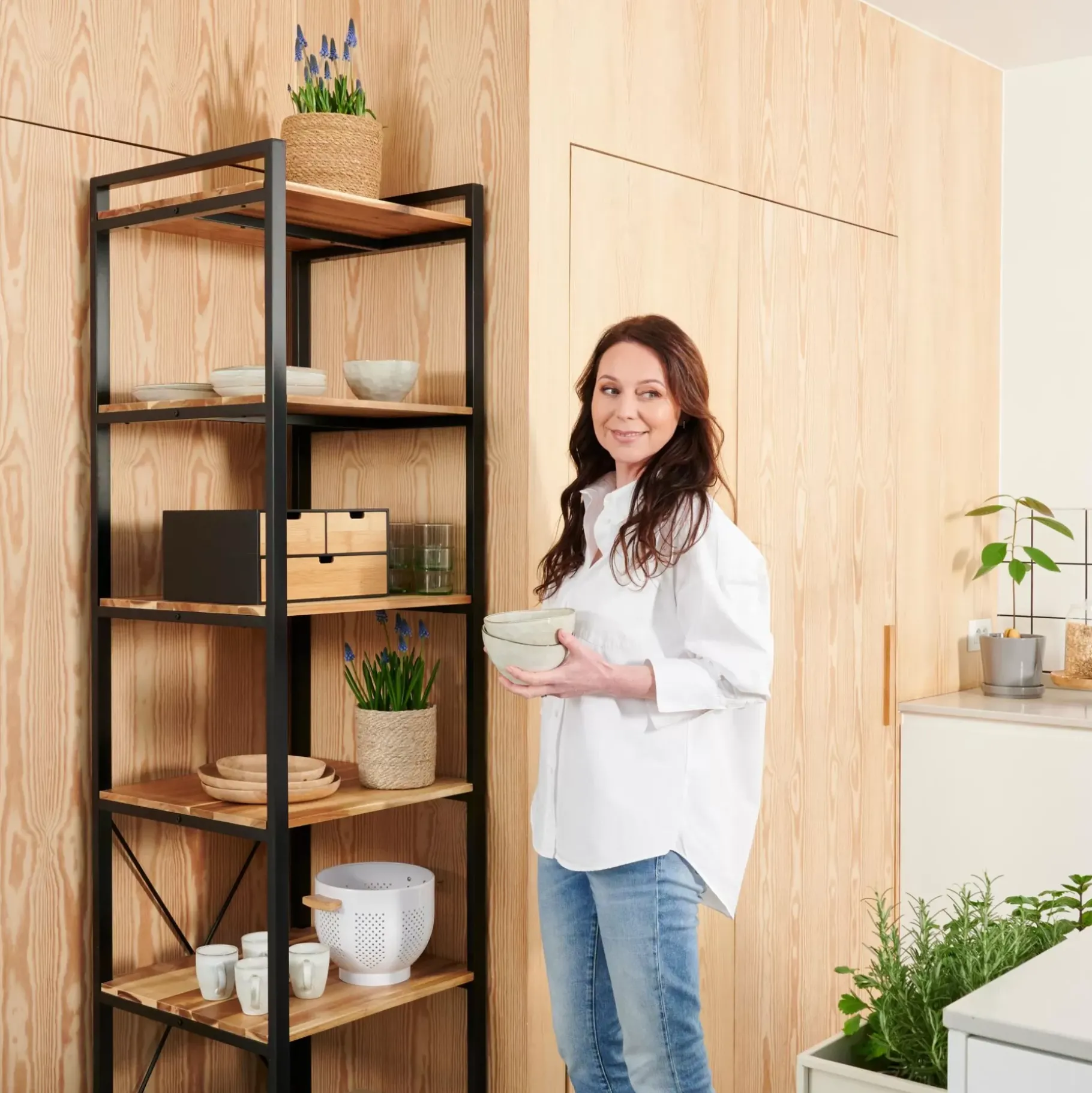 CASA Marcel Estanteria De Pared Negro