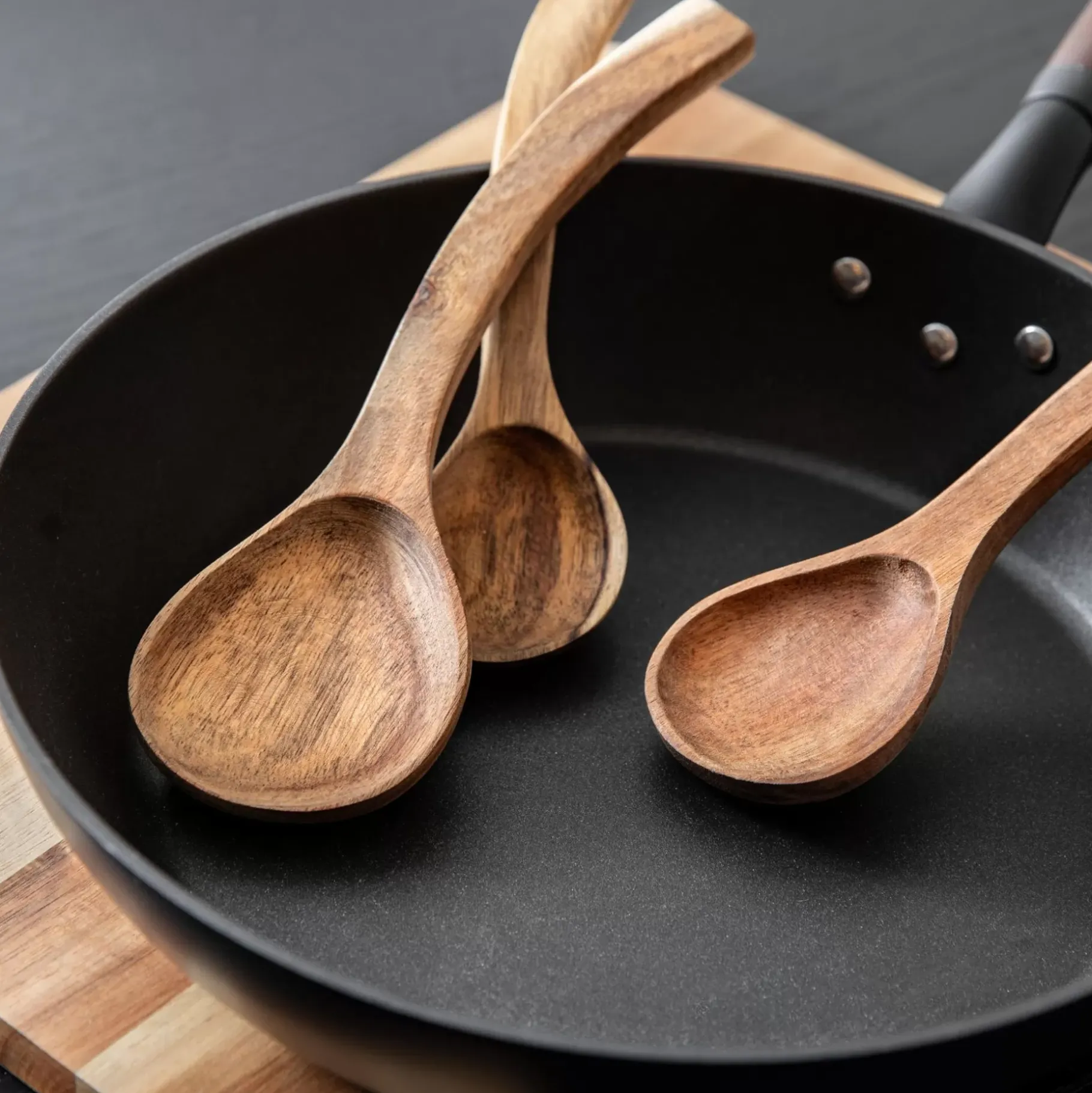 CASA Marcus Cuchara Juego De 3 Natural