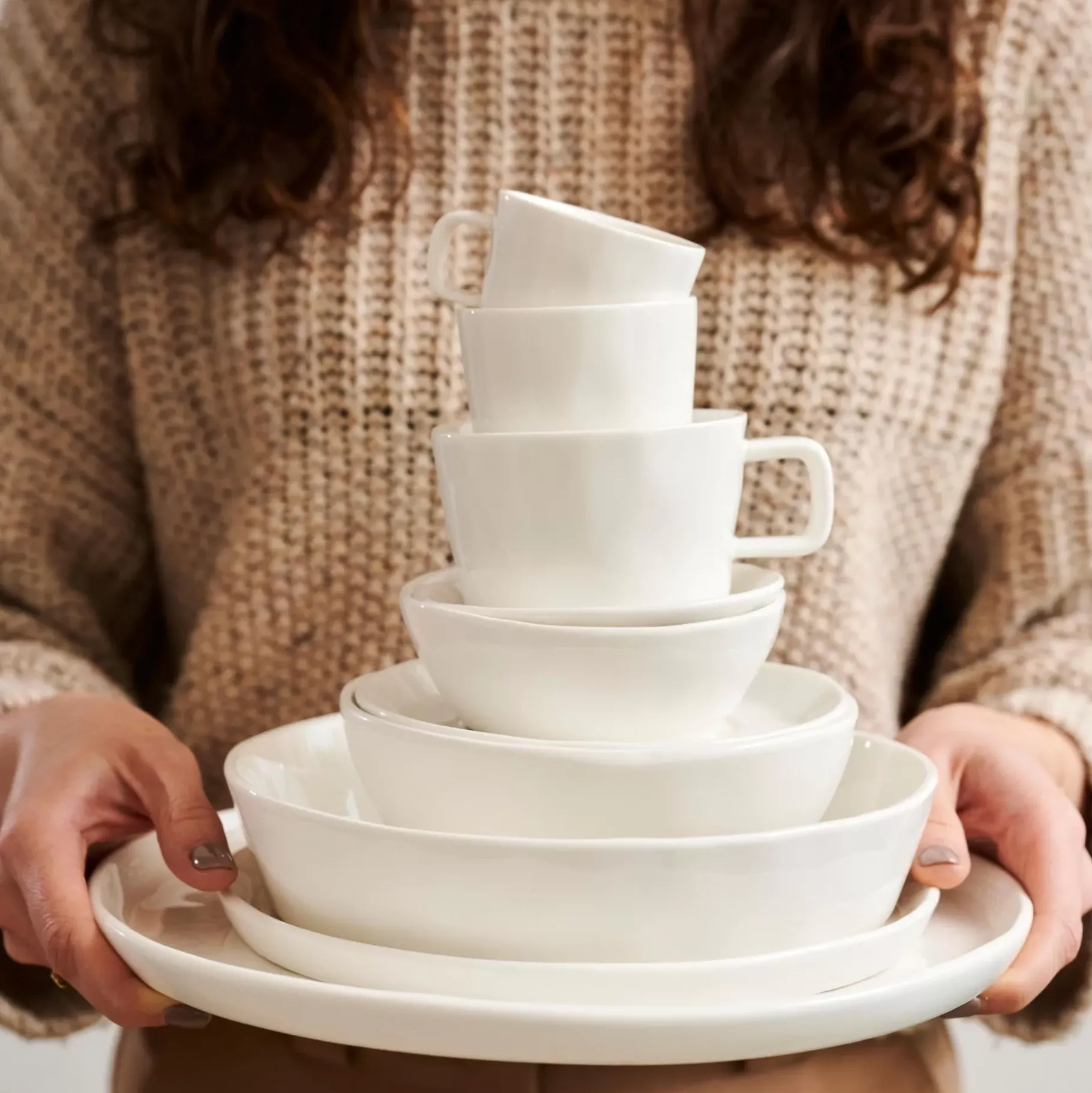 CASA Marea Tacita Taza Y Plato Blanco