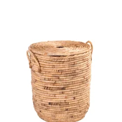 CASA Miley Cesta Para Colada Con Tapa Y Asas Natural