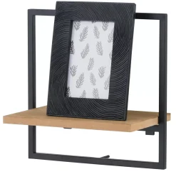 CASA Mix&Match Estanteria De Pared Negro, Natural