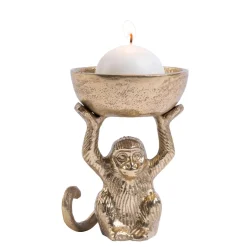 CASA Monkey Soporte Para Velas Dorado