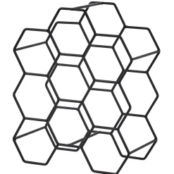 CASA Nau Botellero Para 9 Botellas Negro