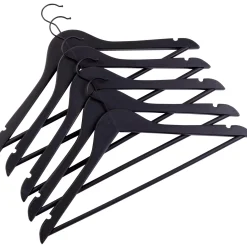 CASA New Wood Perchas Juego De 5 Negro