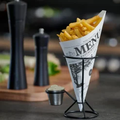 CASA Njam Xl Soporte Recipient Salsa Negro, Plateado