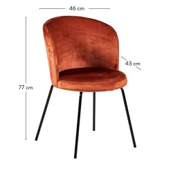 CASA Olivier Silla De Comedor Marron Marron