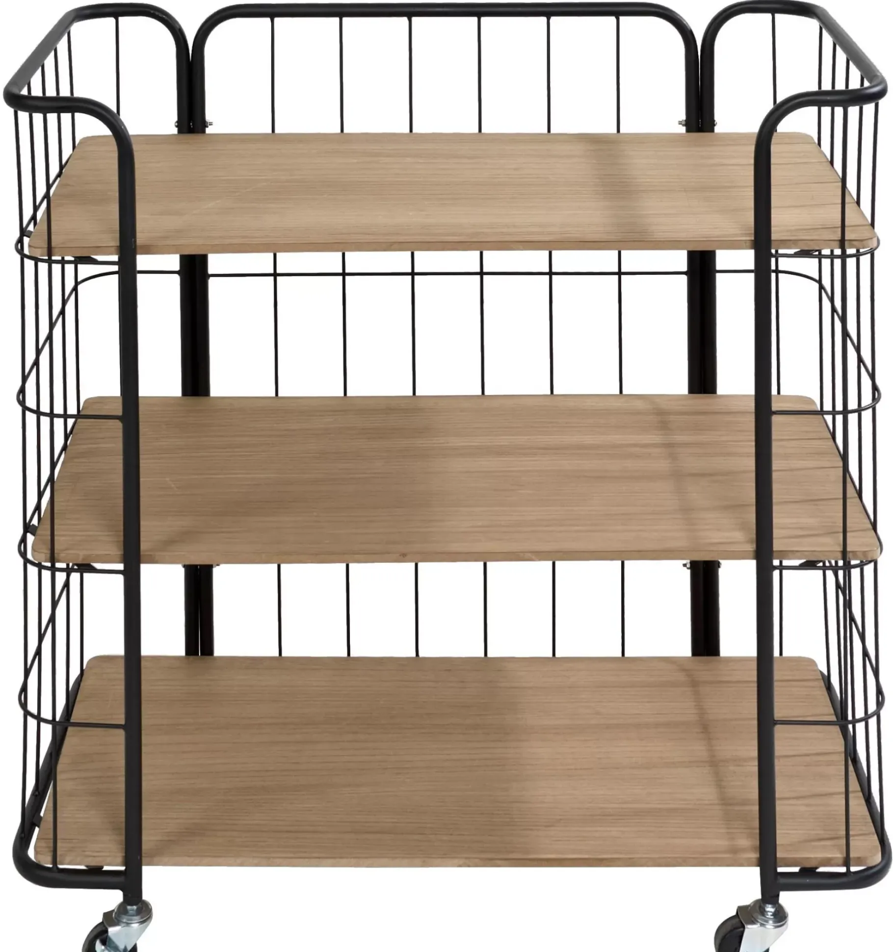 CASA Oslo Con Ruedas 3 Baldas Negro, Natural