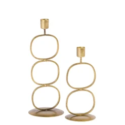 CASA Oval Portavelas Dorado