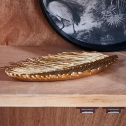 CASA Palm Hoja Decorativa Dorado