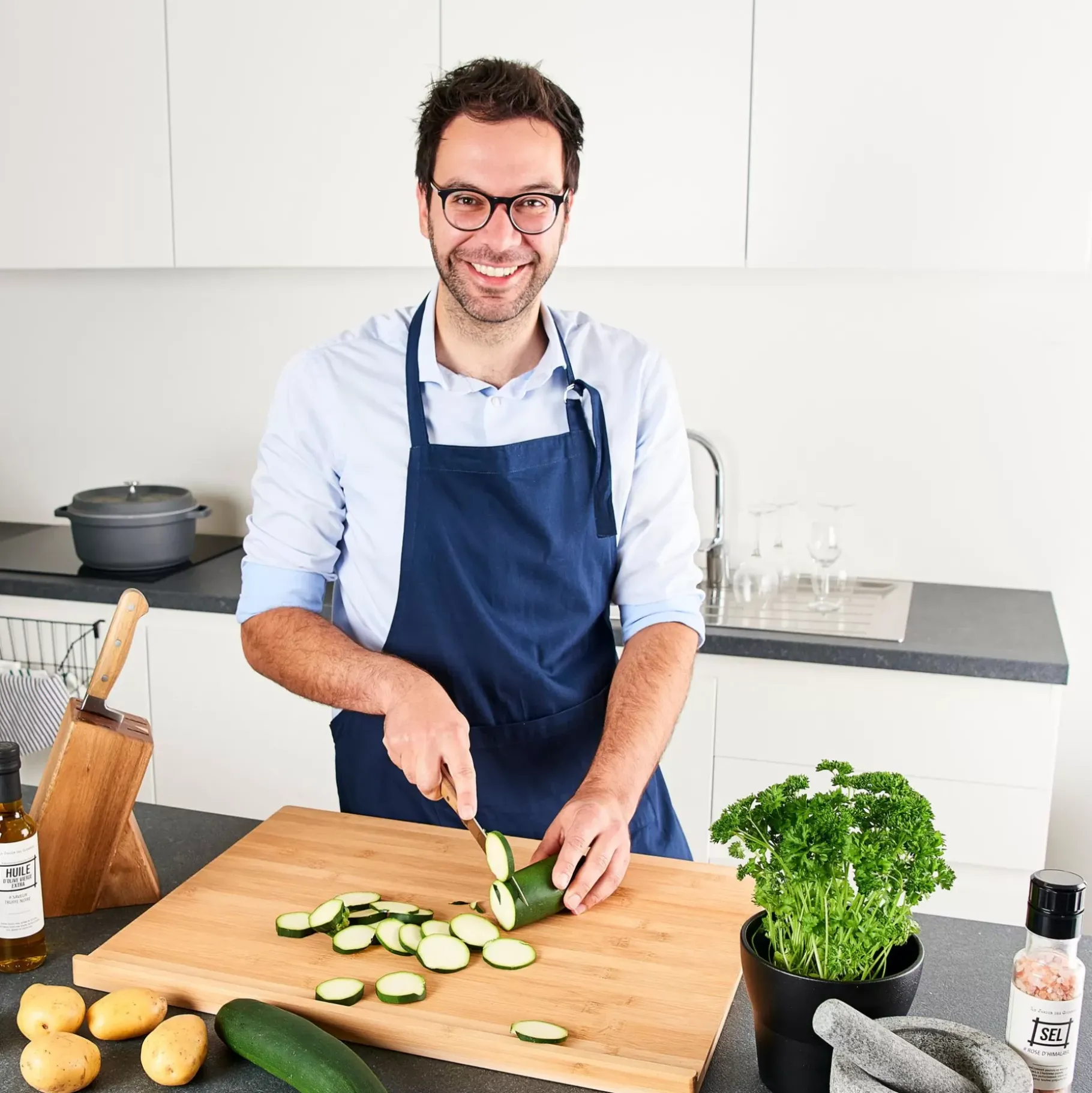 CASA Panda Tabla De Cortar Para Encimera Natural