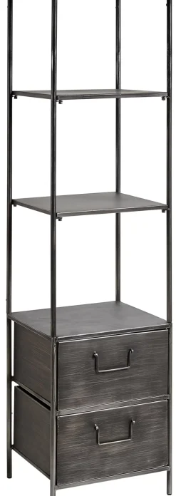 CASA Pharma Estanteria De Pared Con 2 Cajones Negro