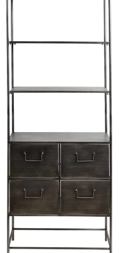 CASA Pharma Estanteria De Pared Con 4 Cajones Negro