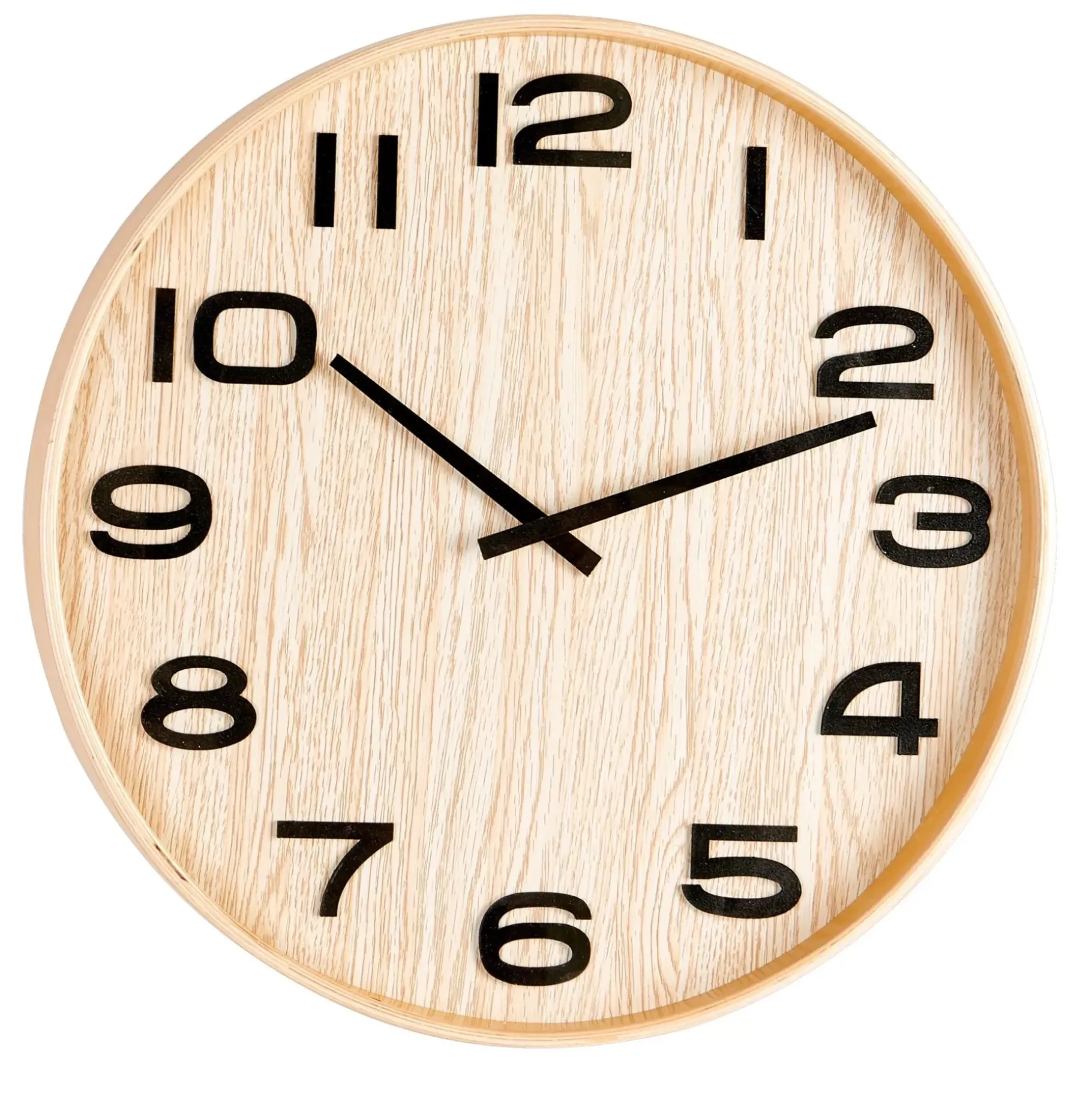 CASA Plywood Reloj De Pared Natural