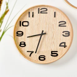 CASA Plywood Reloj De Pared Natural