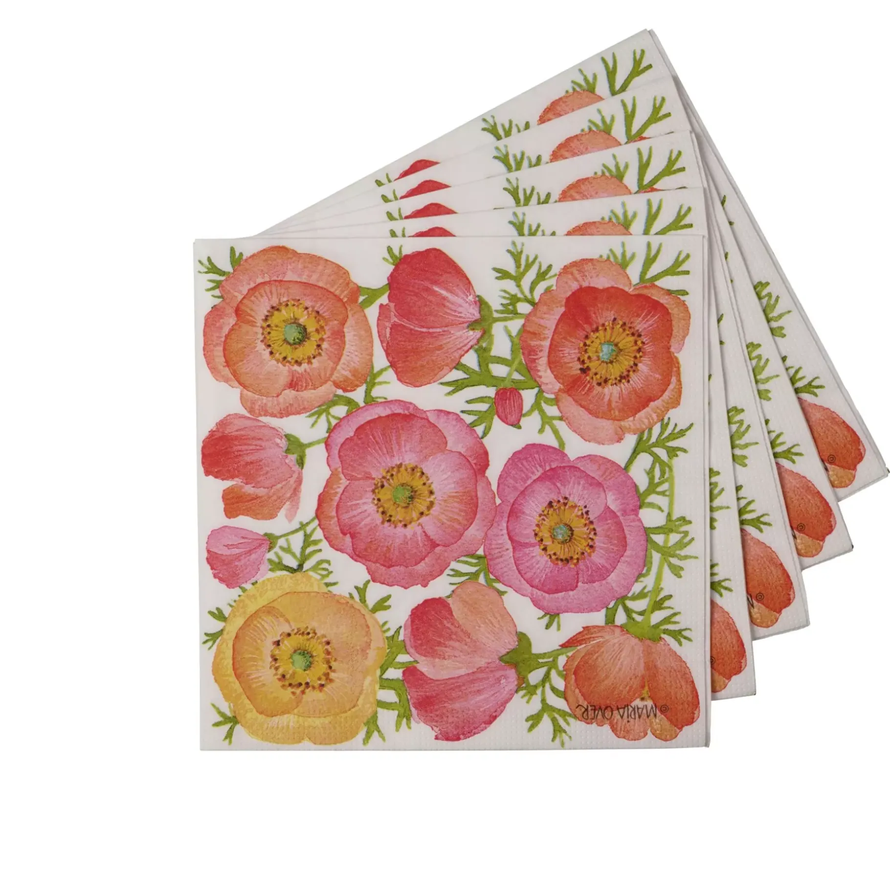 CASA Poppy Paquete De 20 Servilletas Rojo