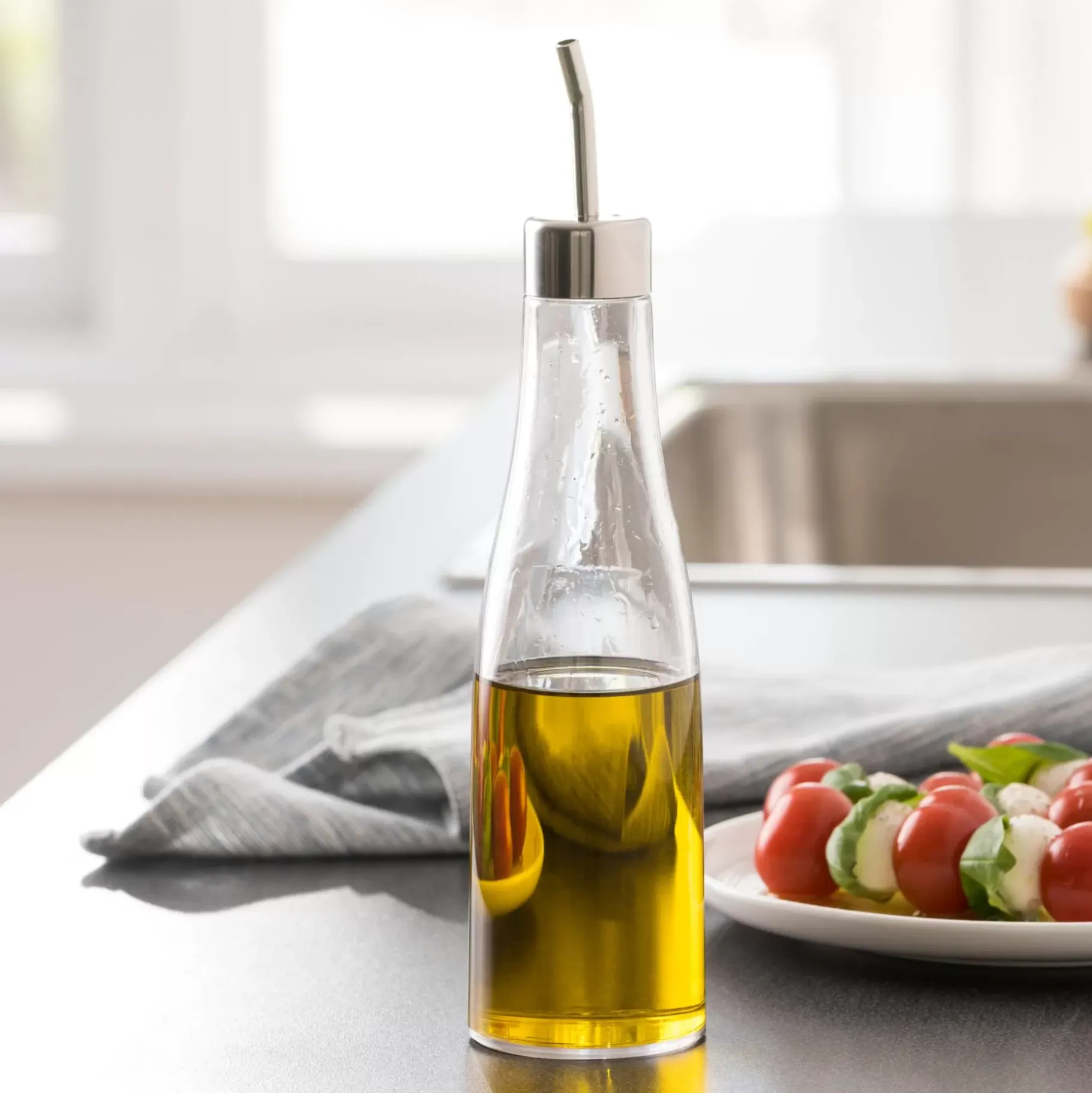 CASA Pure Aceitera Plateado, Transparente