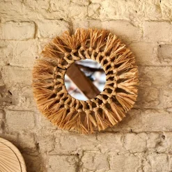 CASA Raffia Espejo Natural