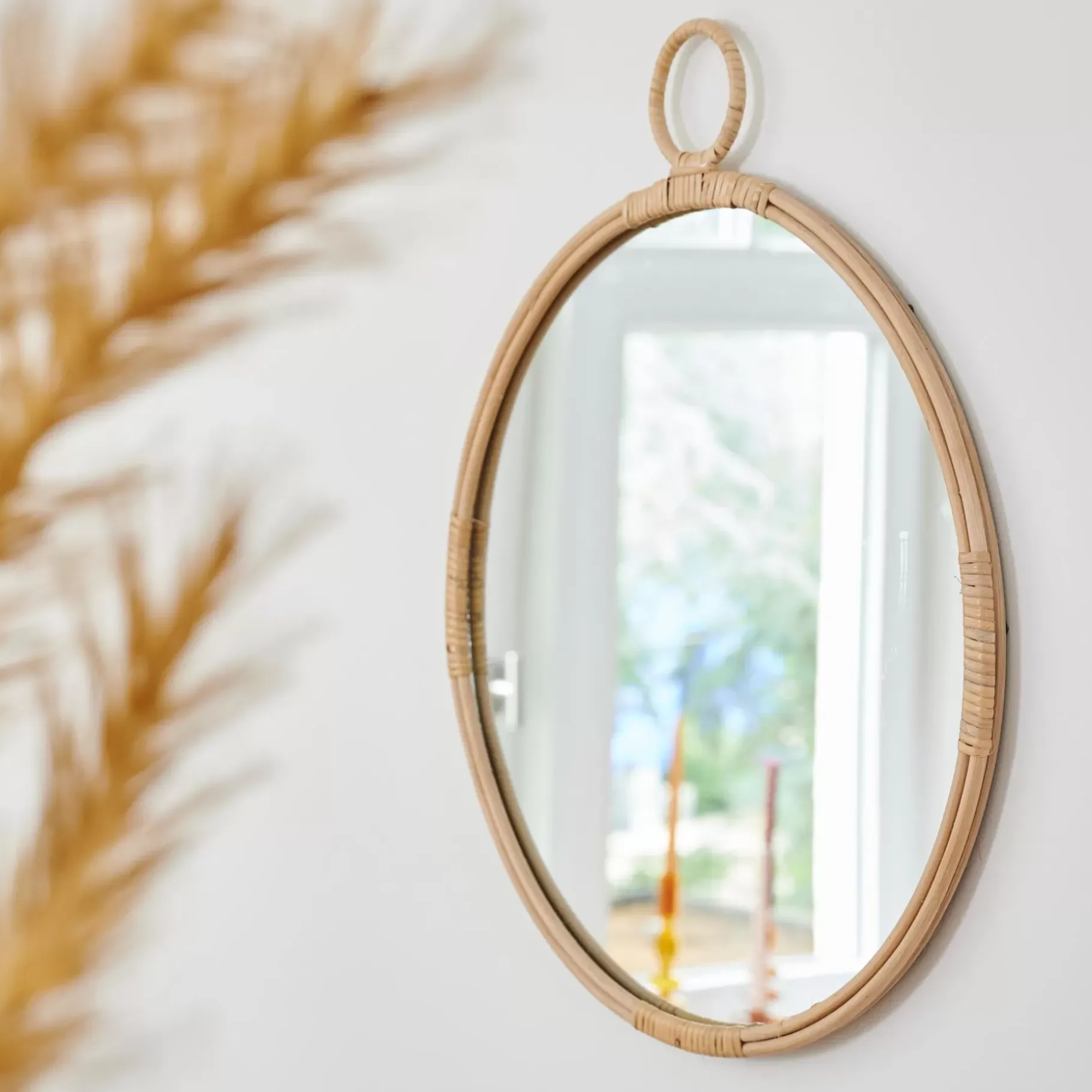 CASA Rattan Espejo Natural