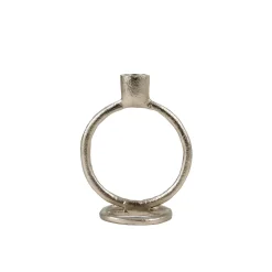 CASA Rings Candelabro Plateado