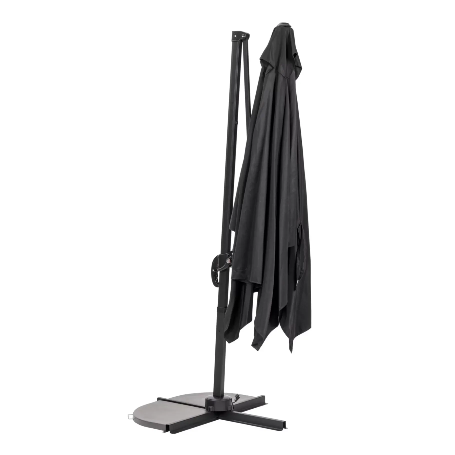 CASA Riva Parasol Colgante Sin Pie Negro