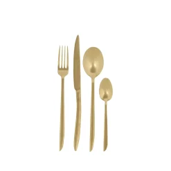 CASA Roxanne Cubierto De 16 Piezas Oro Claro