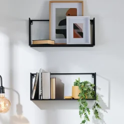 CASA Shorp Estanteria Para Colgar Negro