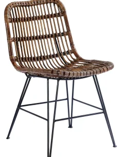 CASA Sumatra Silla De Comedor Negro, Marron