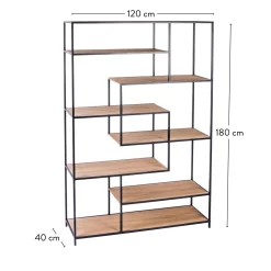 CASA Trapp Estanteria De Pared Negro