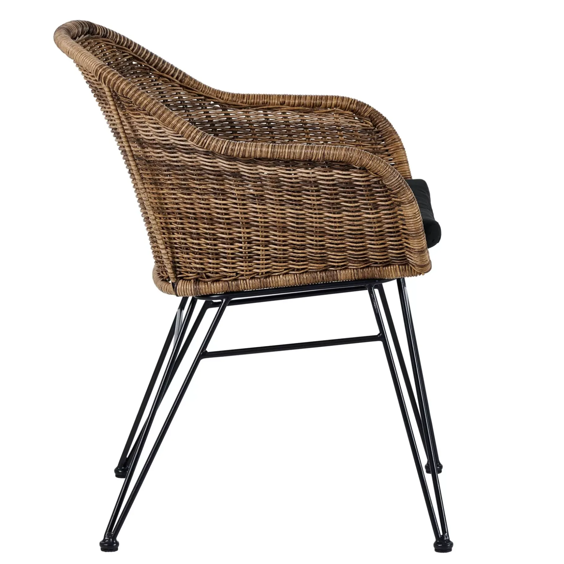 CASA Vienna Silla Comedor Negro, Natural