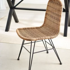 CASA Vienna Silla De Comedor Negro, Natural