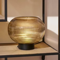 CASA Vinto Lampara De Mesa Ambar Transparente