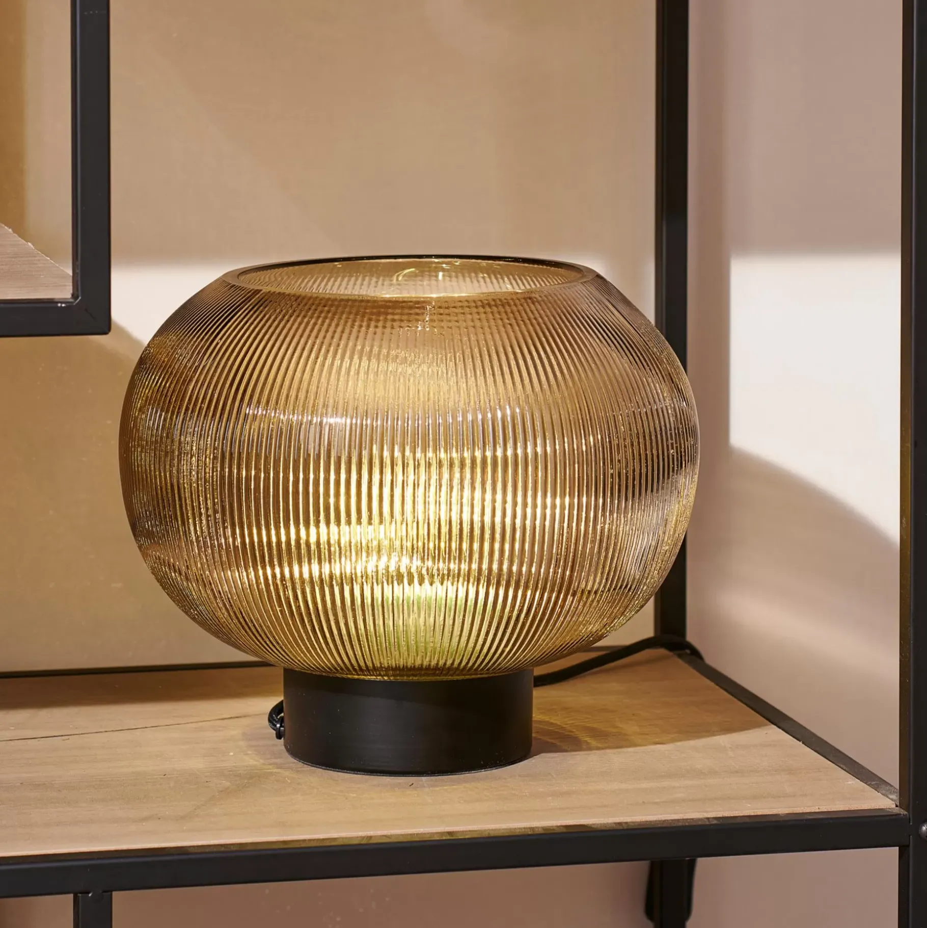 CASA Vinto Lampara De Mesa Ambar Transparente