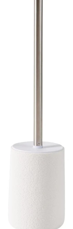 CASA White Elegance Cepillo Wc En Soporte Blanco, Plateado