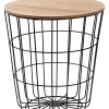 CASA Wire Mesa Auxiliar Negro, Natural