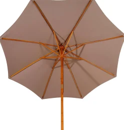 CASA Wood Parasol Sin Pie Taupe
