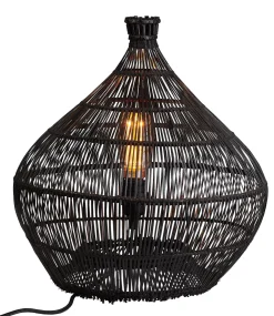 CASA Zalou Lampara De Mesa Negro