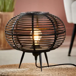 CASA Zanzi Lampara De Mesa E27 Negro